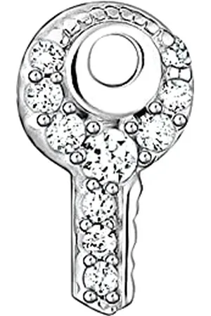 Thomas Sabo Sabo Damen Einzel Ohrstecker Schlüssel mit Weißen Steinen 925er Sterlingsilber mit Zirkonia, H2220-051-14