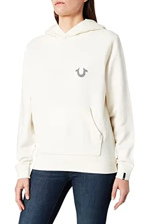 True Religion Damska bluza z kapturem Boxy Crop z kapturem, , S