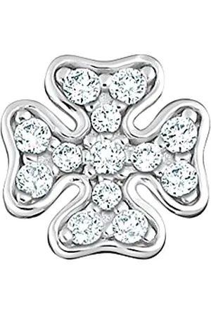 Thomas Sabo Sabo Damen Einzel Ohrstecker Kleeblatt mit Weißen Steinen 925er Sterlingsilber mit Zirkonia, H2215-051-14