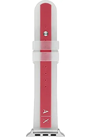 Armani Exchange Męski silikonowy pasek 42/44 mm, kompatybilny z Apple Watch, , Klasyczny