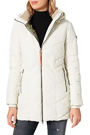 Camel Active Womenswear 3109106E36 Płaszcz Damski, Białawy, 34