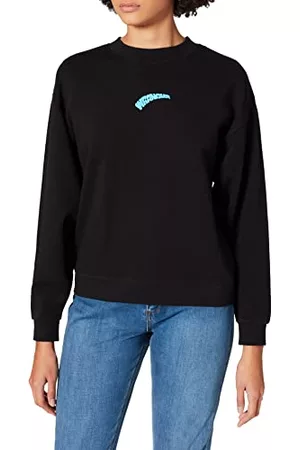 Wrangler Kobieta Bluzy z Kapturem - Damska bluza retro, czarny, L