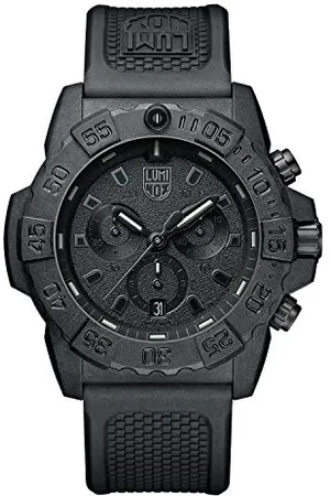 Luminox Navy Seal Chronograf Blackout XS.3581.BO zegarek męski 45 mm - zegarek wojskowy w czarnej funkcji daty, chronograf, 200 m, wodoodporny, , 45 mm, Chronograf