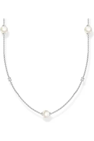 Thomas Sabo Łańcuszek Męski z perłami hodowlanymi słodkowodnymi, białe cyrkonie w srebrze szterlingowym, KE2125-167-14-L90V