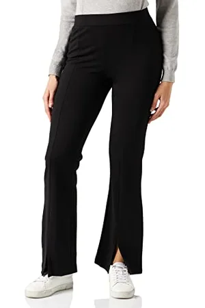 JDY Damskie spodnie PRETTY Flare Slit JRS NOOS spodnie, czarne, M/32