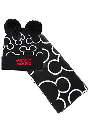 Disney Unisex Myszka Miki Bobble Beanie & Scarf Gift M tze Szal Zestaw rękawiczek, , rozmiar uniwersalny EU, , jeden rozmiar