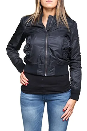 Schott NYC Schulte damska kurtka Acw Bomber, czarna (Black 90), 32 (rozmiar producenta: XS)