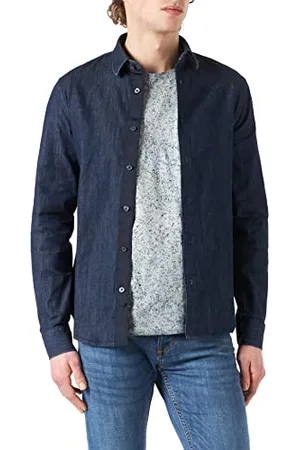 Armani Exchange Indygo Blue Denim męska koszula dżinsowa