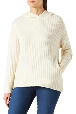 NA-KD Damski sweter z kapturem, miękki, prążkowany sweter, , L