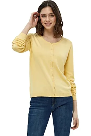 Minus Sweter damski New Laura Cardigan, Yellow Straw, XL