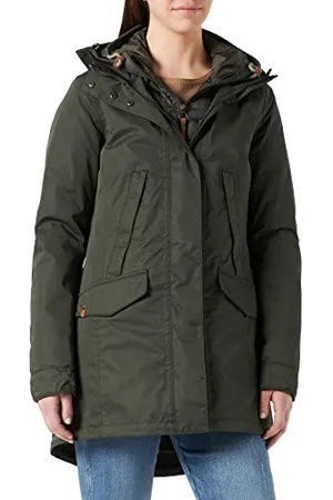 Camel Active Womenswear 3109946408 Płaszcz Damski, Khaki (Dark Khaki), 36