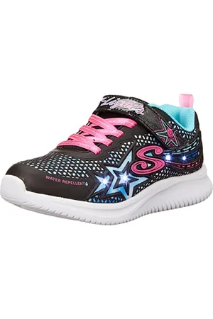 Skechers Dziewczęce trampki Jumpsters Wishful Star, Czarny Różowy, 35 EU