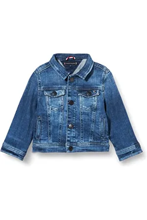 Tommy Hilfiger Chłopięca kurtka dżinsowa typu trucker (średnia) crsshtch, 80