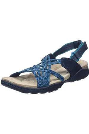 Clarks Damskie sandały Amanda Ease, granatowy kombi, 10 UK
