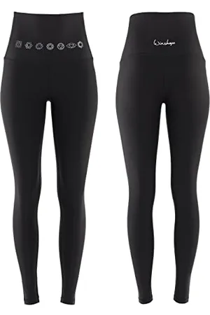 Winshape Damskie legginsy Functional Comfort Tights Hwl112c "high Waist" ze srebrną aplikacją 7 czakr