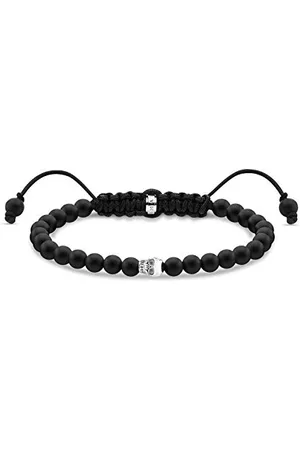 Thomas Sabo Bransoletka czaszka, nylon czarno-srebrny, 22 cm, A2015-811-11-L22V