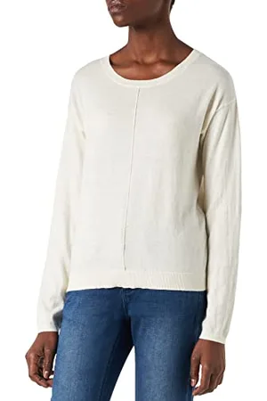 Cream Kremowy damski sweter z dzianiny Cranva , XXL
