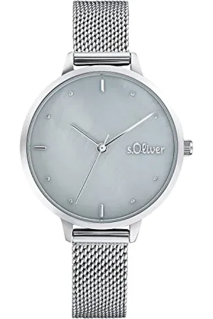 QS by s.Oliver Armbanduhr Damen Quarzuhr Analog, mit Edelstahl Armband, , 3 bar Wasserdicht, Kommt in Uhren Geschenk Box, 2033510