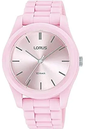 Lorus Damski analogowy zegarek kwarcowy z silikonową bransoletką, , moda