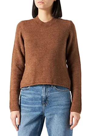 Noisy May Damski sweter Nmson L/S O-Neck Semi Crop Knit S krótki sweter, , XS