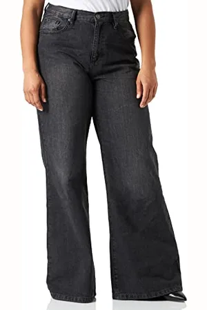 Urban classics Damskie spodnie damskie Wide Leg Denim Pants, czarne, 27