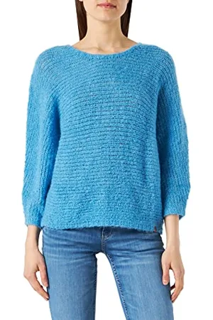 Camel Active Womenswear Damski Krótki Sweter, Niebieski Aqua Blue, XS