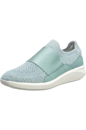 Clarks Damski mokasyny Un Rio, turkusowy dzianina, 3 UK