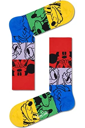 Happy Socks Colorful Friends, kolorowe i zabawne, Skarpety dla kobiet i mężczyzn, Niebieski-Zielony-Czerwony-Żółty (36-40)