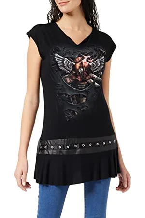 Spiral STEAM PUNK RIPPED - Sukienka mini - ćwieki w talii - czarna - M