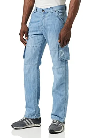 Enzo Dżinsy męskie o luźnym kroju, Niebieski (Mid Stonewash Msw), 42W / 30L