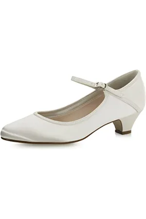 Rainbow Club Buty ślubne Marsha - damskie, czółenka, satyna w kolorze kości słoniowej - rozmiar 37 (4 UK)