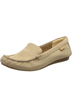 Clarks Damskie mokasyny z piegami, piaskowy nubuk, 10 UK