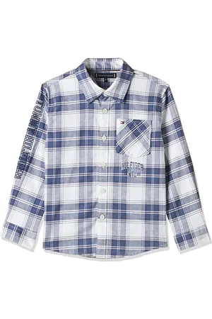 Tommy Hilfiger Chłopięca elastyczna oxford markowa koszula Chk casual, , 80