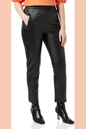 Oakwood Damskie Spodnie z Owczej Skóry AH18, Czarne, XL