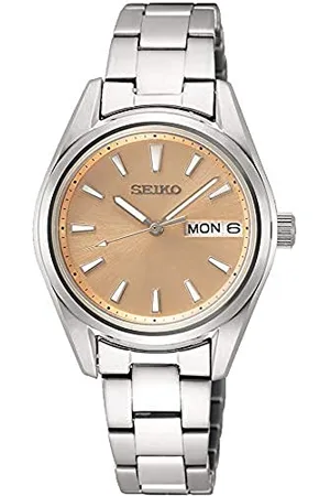 Seiko Zegarek damski kwarcowy stal szlachetna z paskiem ze stali nierdzewnej SUR351P1, srebrny, , One Size, bransoletka