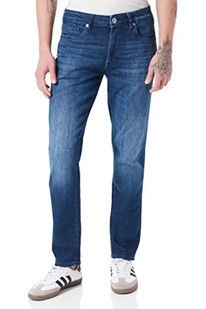 SELECTED SLHSLIM-Leon 22602 M.Blue SUP JNS W NOOS Jeans, Medium Blue Denim, 30/32