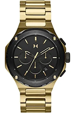 MVMT Chronograf kwarcowy zegarek dla mężczyzn ze złotą bransoletką ze stali nierdzewnej - 28000150-D, , 46.5 mm, bransoletka