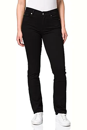 7 for all Mankind Damskie jeansy The Straight Rinsed Black