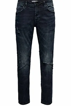 Only & Sons ONLY&SONS ONSLOOM Life Slim Black PK 9812 dżinsy, niebieski denim, normalny