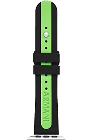 Armani Exchange Czarno-zielona opaska silikonowa dla mężczyzn do Apple Watch®, AXS8016