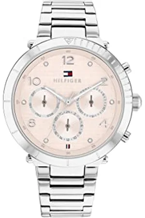 Tommy Hilfiger Multi cyferblat kwarcowy zegarek damski ze srebrną bransoletką ze stali nierdzewnej - 1782488, , bransoletka