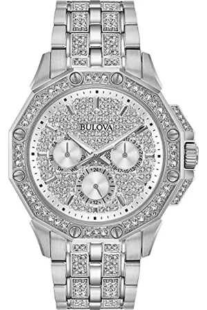 BULOVA Zegarek męski, , Jeden rozmiar, Kryształowy kwarc odcień bransoletka ze stali nierdzewnej kryształ