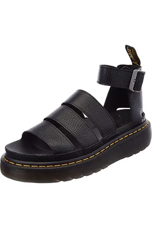 Dr. Martens Kobiety Clarissa II Quad Aunt Sally Leather Buckle Sandal Black, , 40 EU