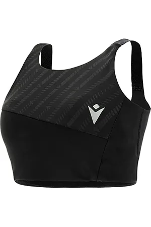 macron Damski biustonosz Run Scc Serenity Crop Evo Blk Emb Wmn, , L, , L