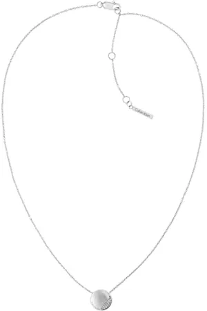 Calvin Klein Naszyjnik z wisiorkiem dla kobiet MINIMAL CYRCULAR Collection ze stali nierdzewnej, Jeden rozmiar, Stal nierdzewna, Bez kamieni szlachetnych