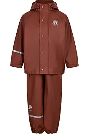 CeLaVi Unisex Basic Rainwear Set-Solid Pu dziecięca kurtka przeciwdeszczowa, Tortoise Shell, 90