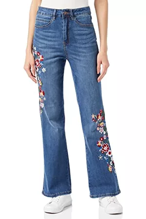 Joe Browns Damskie jeansy z kwiatowym haftem, indygo, 12