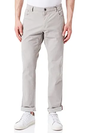 Camel Active Męskie spodnie bawełniane Regular Fit Houston, Beżowy ze wzorem, 33W / 32L