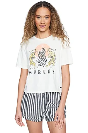 Hurley Damska koszulka Le Tigre Cropped Crew Tee, , M