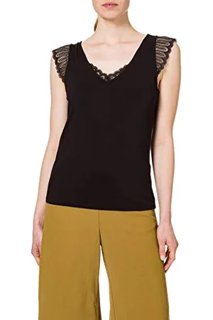 VILA Damskie spodnie Virasha Hwrx Cropped Wide Pant-Noos